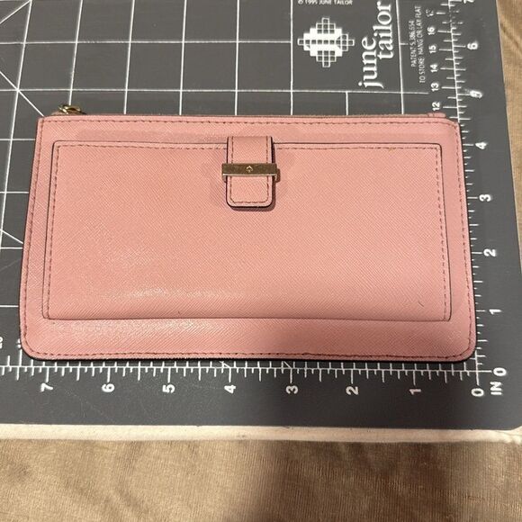 Kate Spade Pink pink Saffiano Compact Snap Zip Wallet - Picture 4 of 6